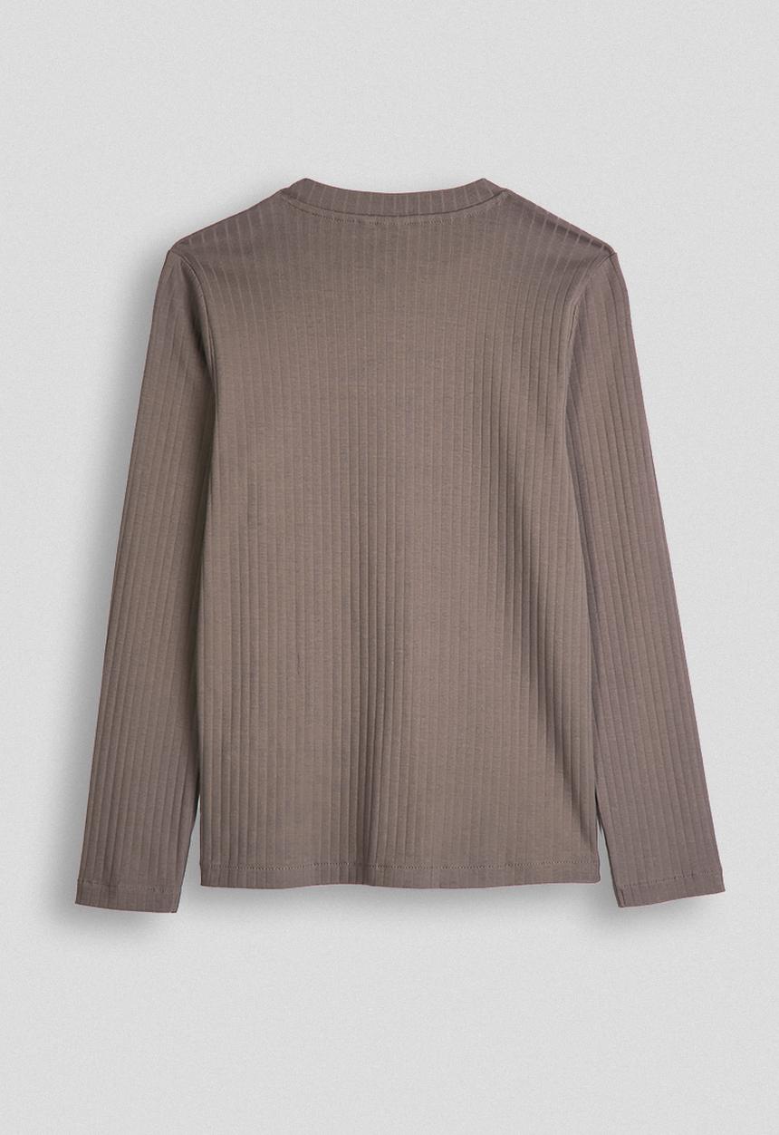 POLO - Tessa rib long sleeve tee - blush