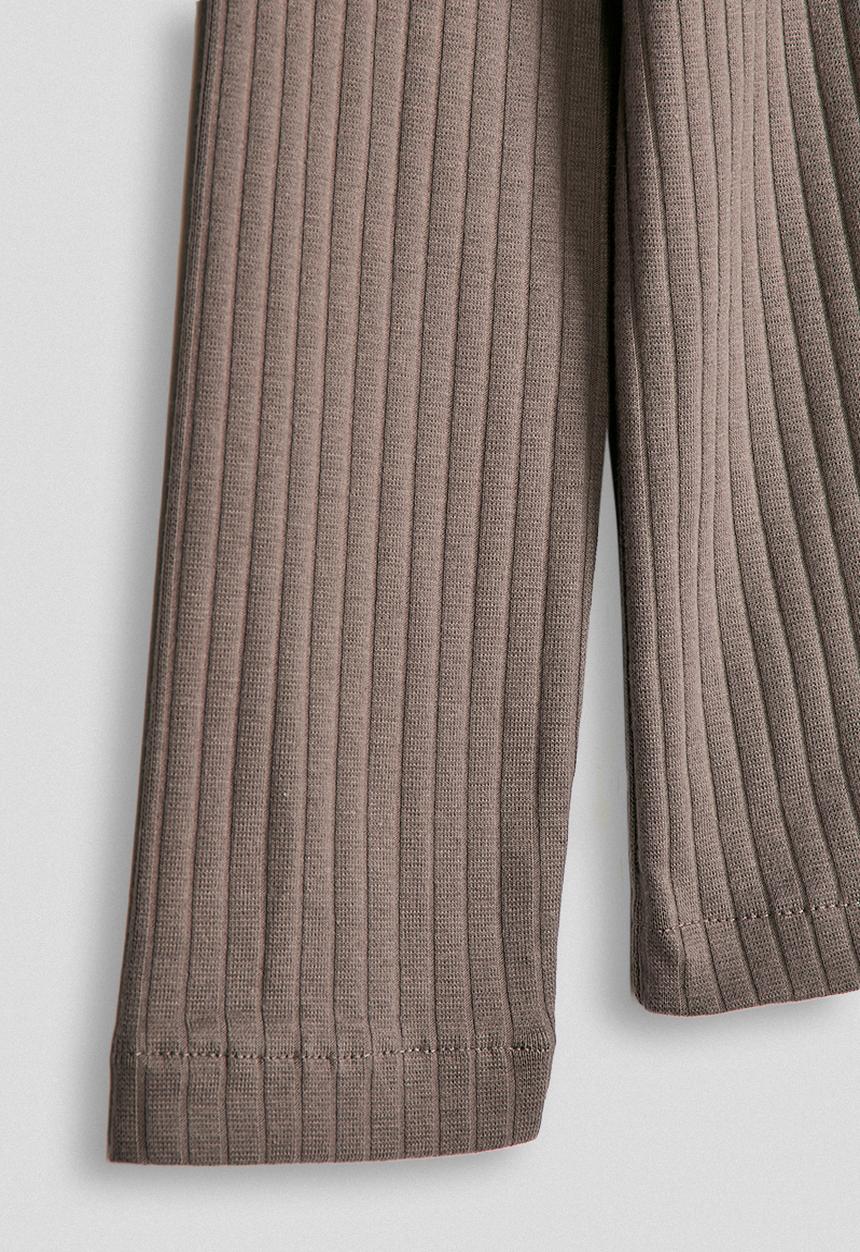 POLO - Tessa rib long sleeve tee - blush