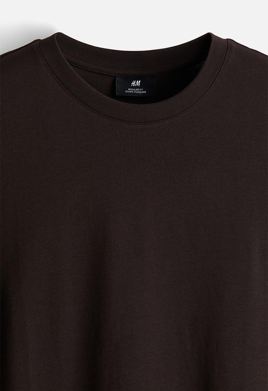 H&M - Regular fit jersey top - dark brown