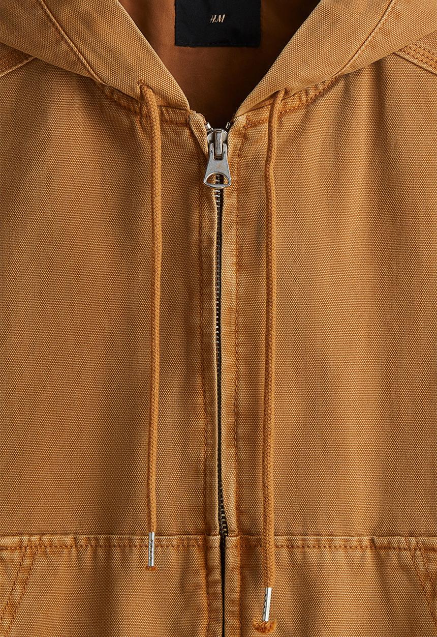 H&M - Hooded workwear jacket - brown,beige