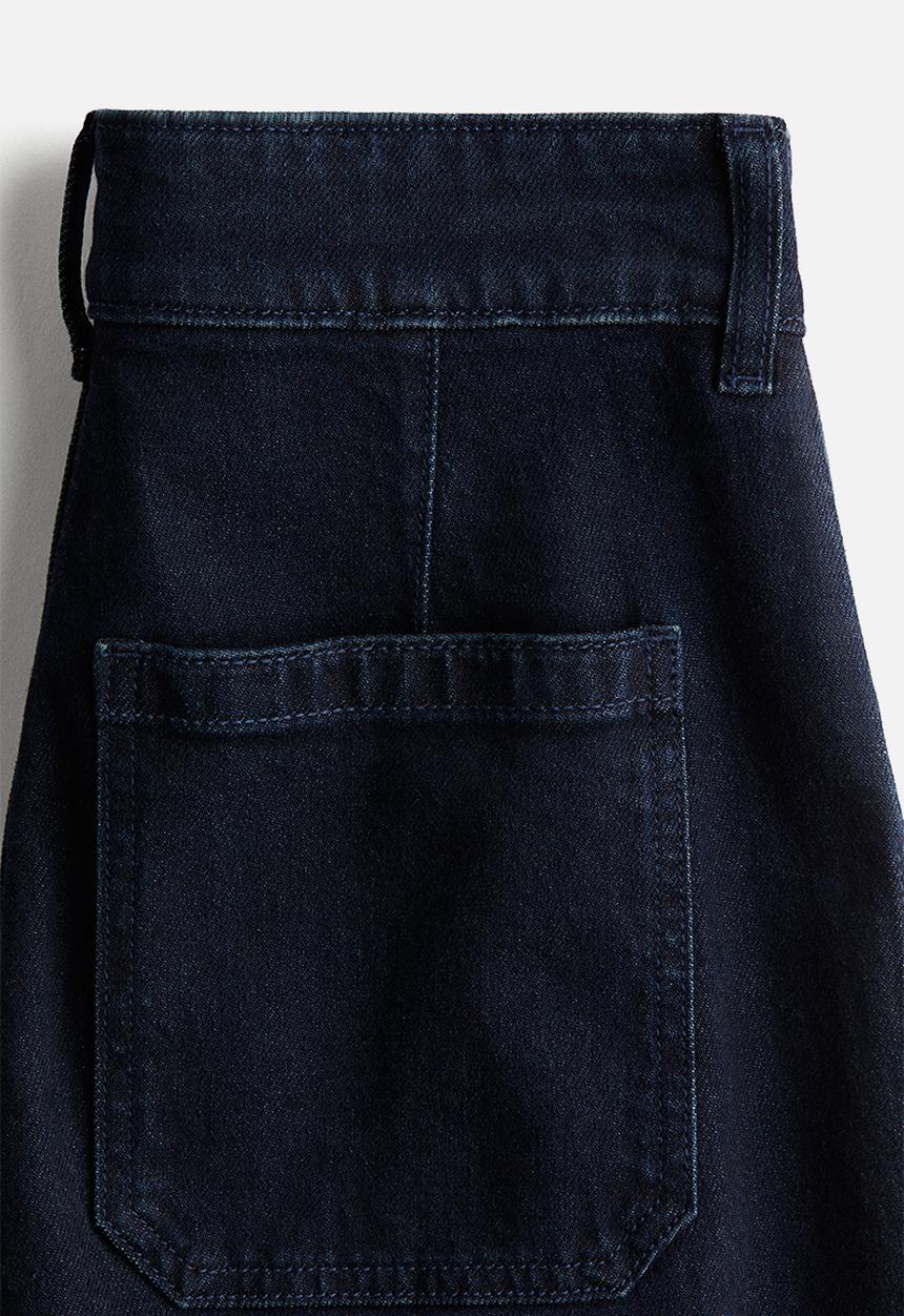 H&M - Wide high ankle jeans - dark denim blue