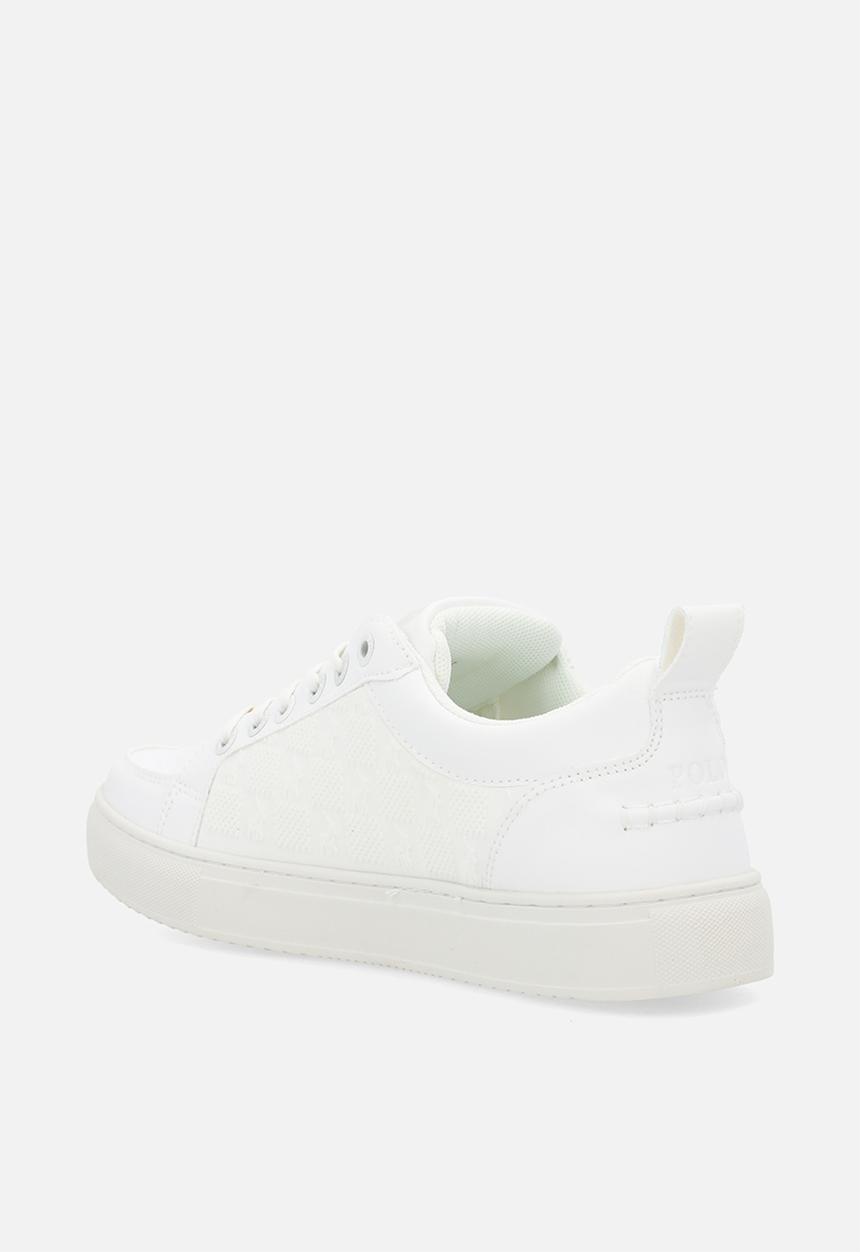 POLO - Block monogram sneaker - white