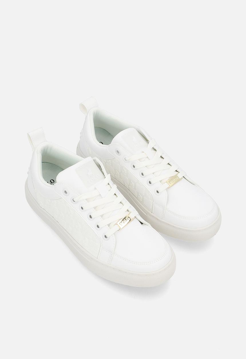 POLO - Block monogram sneaker - white