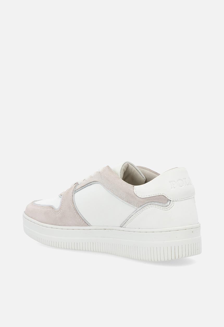 POLO - Tipped leather platform sneaker - grey