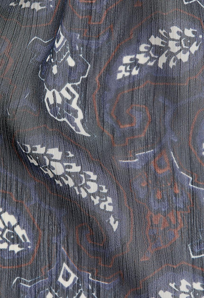 H&M - Patterned chiffon blouse - navy blue/paisley pattern