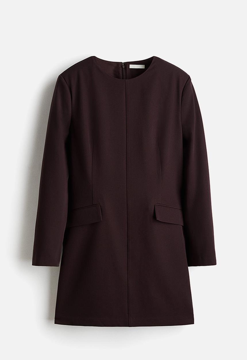 H&M - Short dress - burgundy