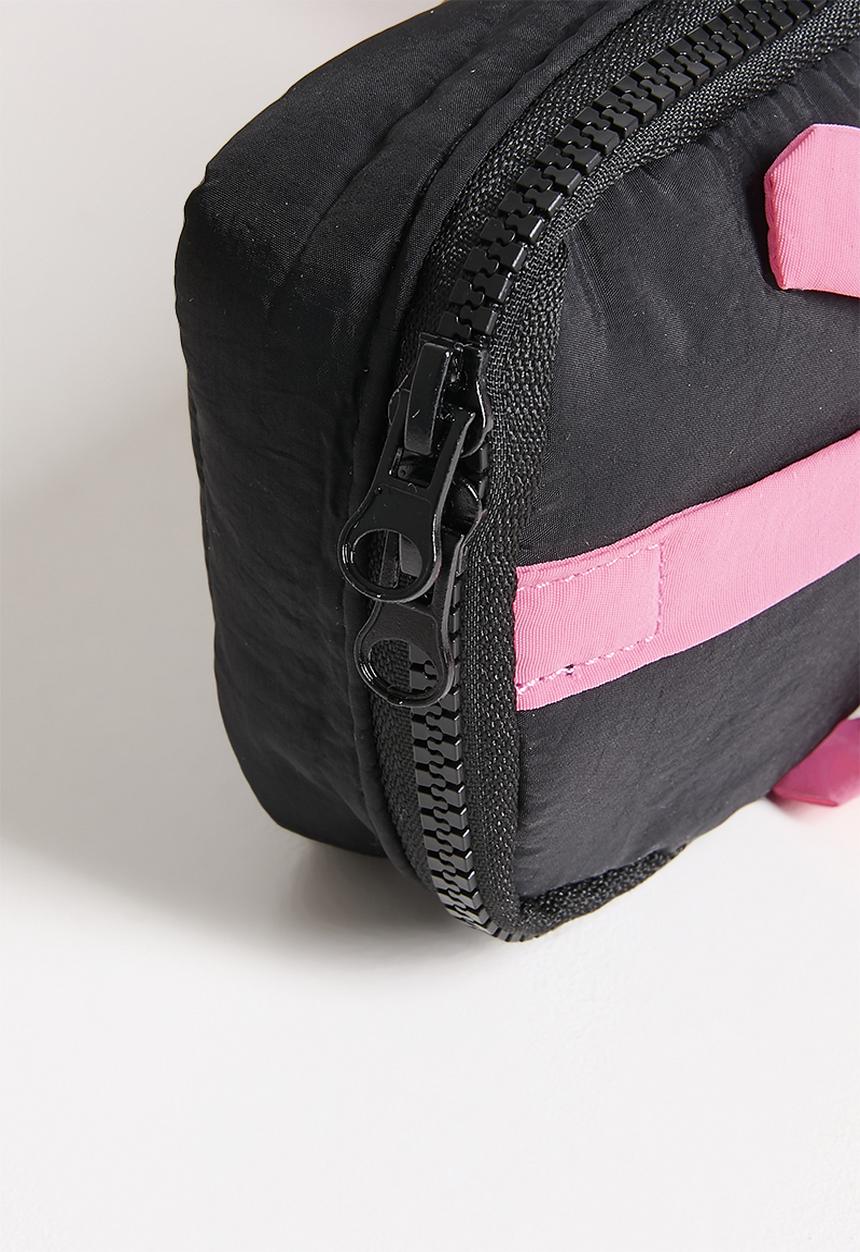 Pop Candy - Cosmetic bag with contrast bow - black & pink