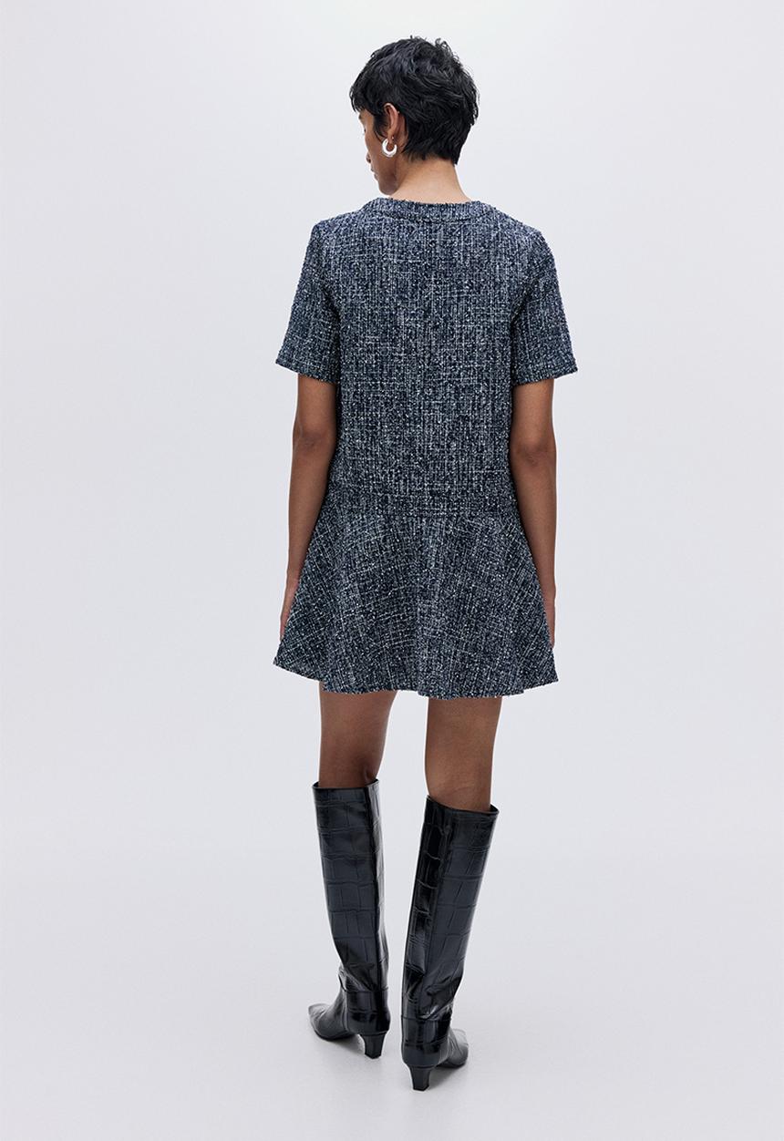 H&M - Bouclé dress - dark blue