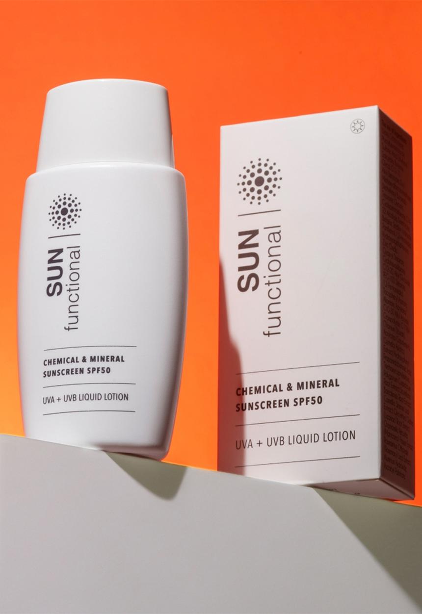 SKIN functional - Chemical and Mineral UVA + UVB Liquid Lotion SPF50 Sunscreen - 50ml