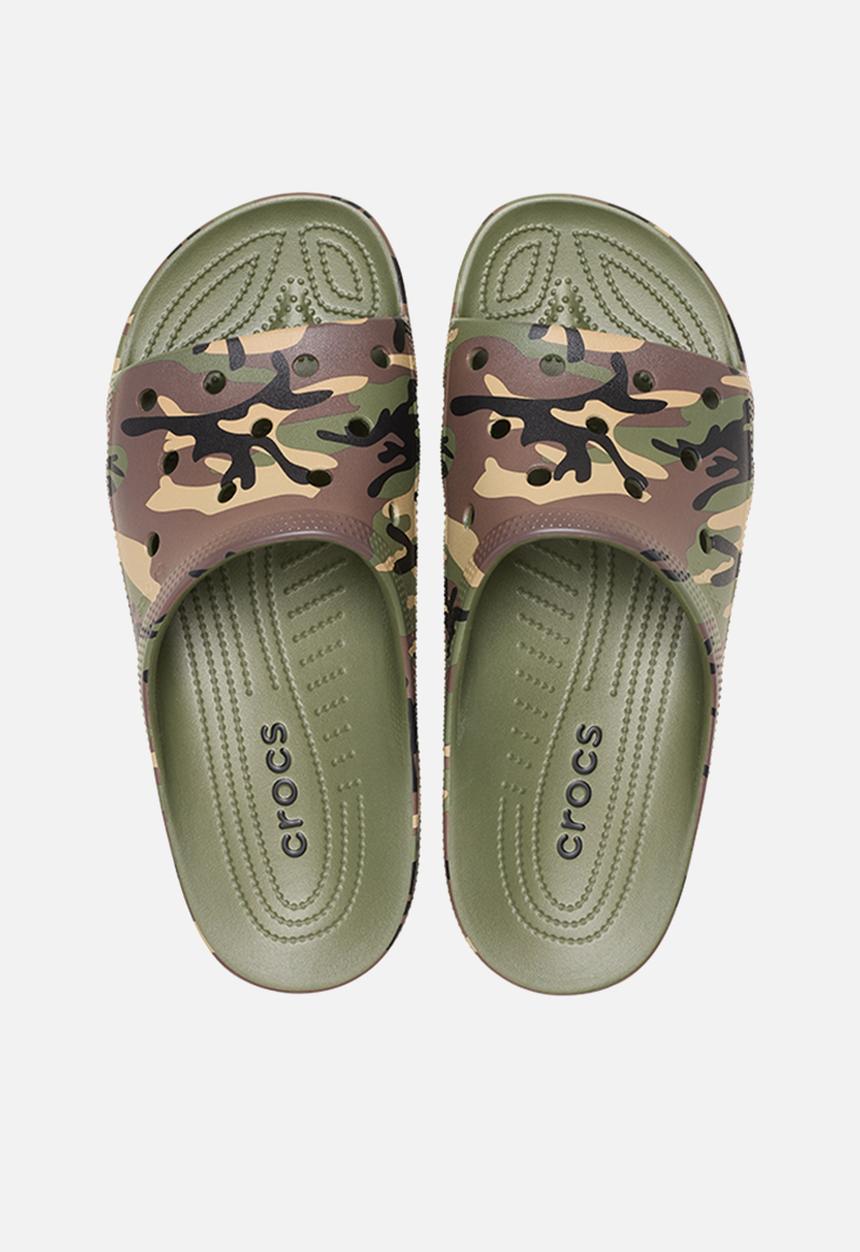 Crocs - Mens Camouflage Slide - Army Green/Multi
