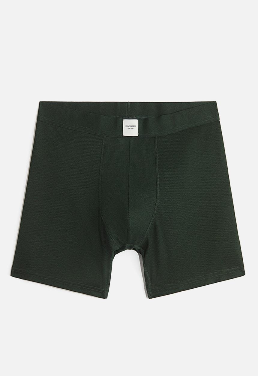 H&M - 3-Pack mid trunks with lycra® - dark green