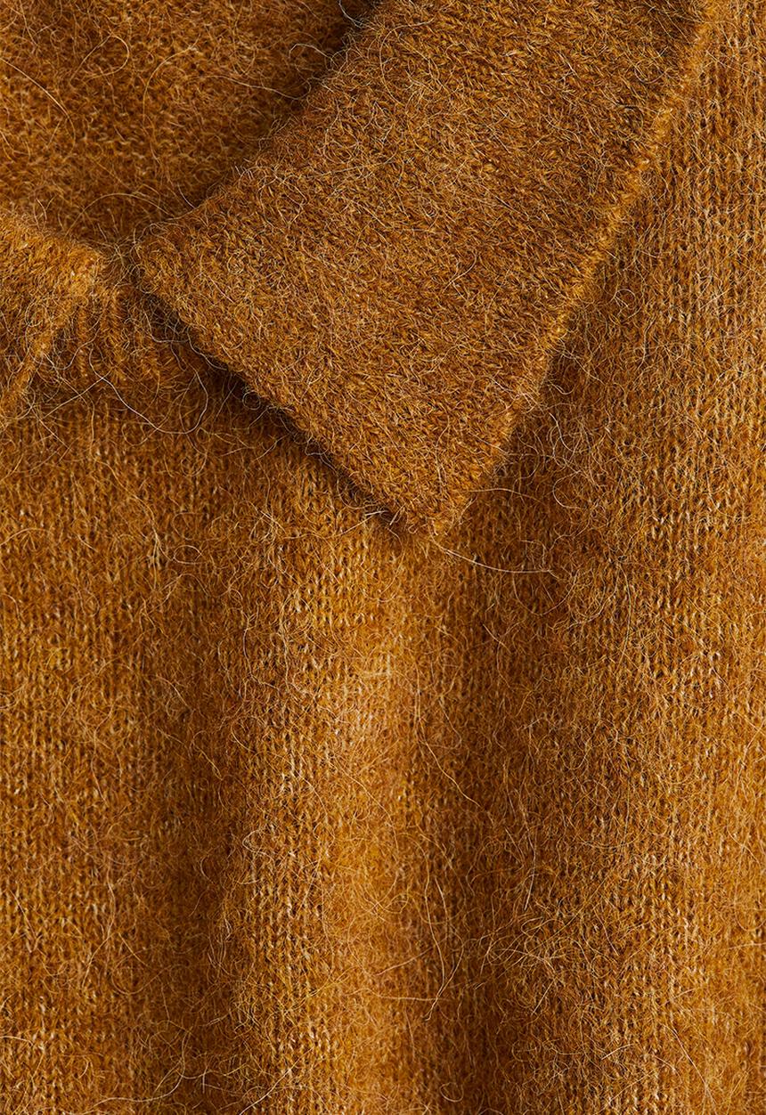 H&M - Collared alpaca-blend jumper - brown