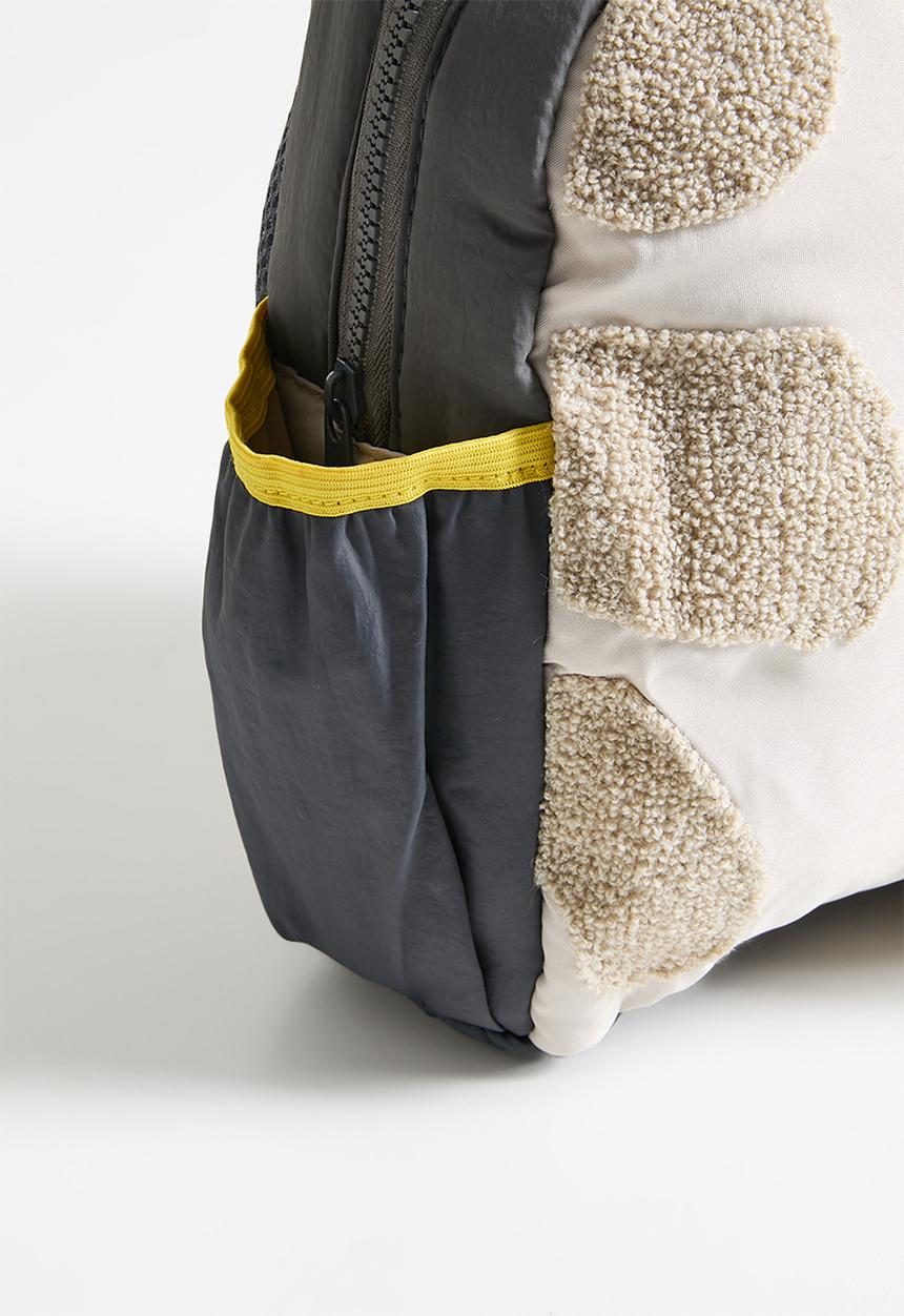 Pop Candy - Novelty dino spine backpack - beige/grey