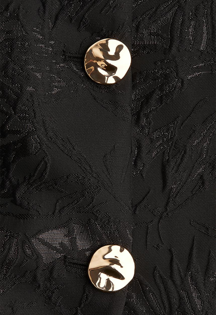H&M - Puff-sleeved blouse - black