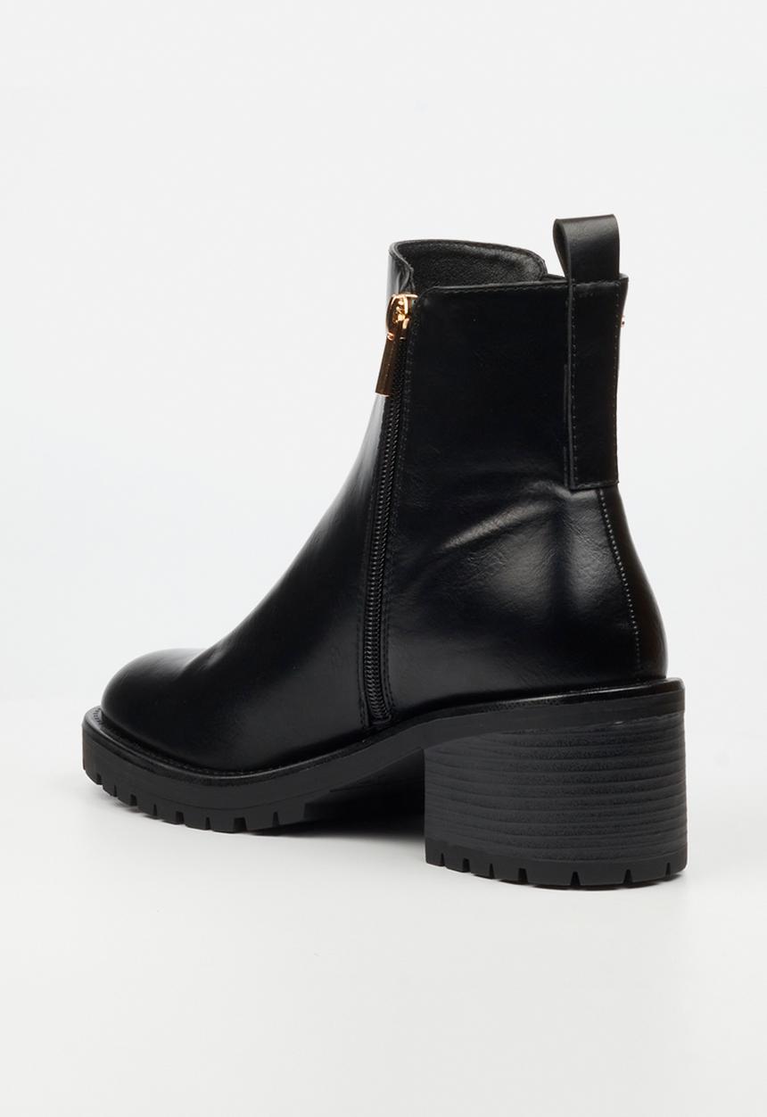 Miss Black - Creek 1 chelsea chunky heel ankle boot - black