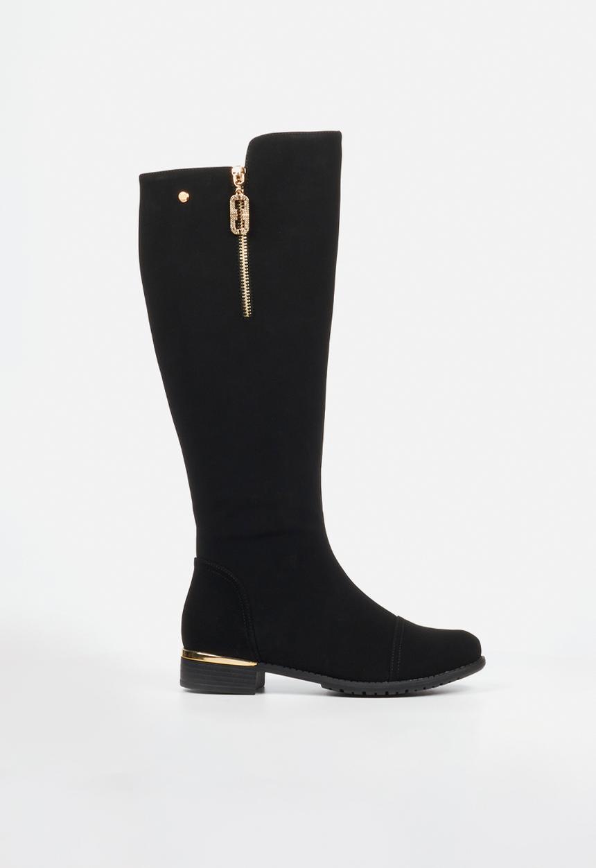 Miss Black - Hadar 26 gold zip rider boot - black