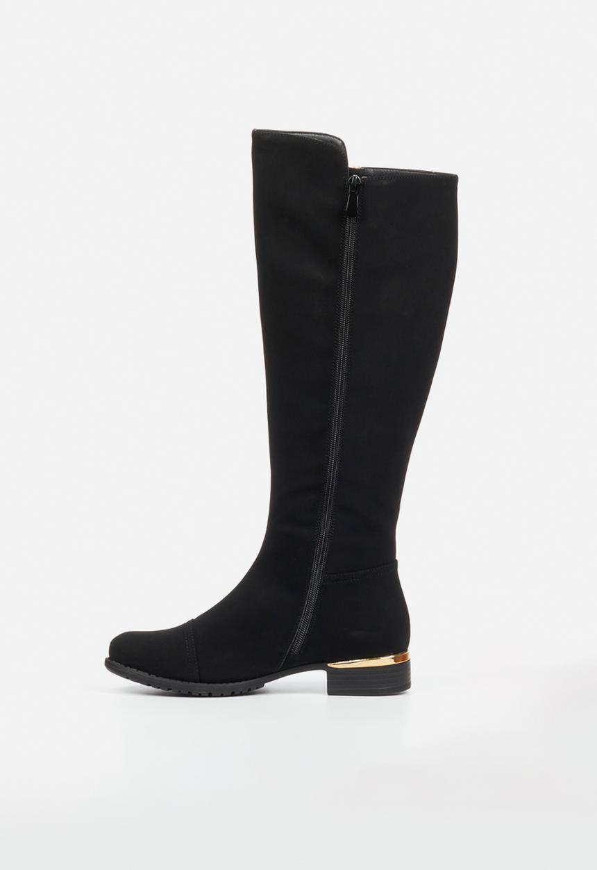 Miss Black - Hadar 26 gold zip rider boot - black