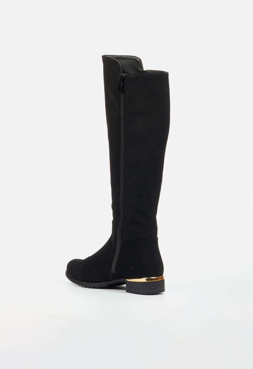 Miss Black - Hadar 26 gold zip rider boot - black