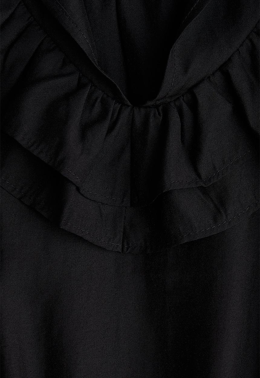 H&M - Frill-trimmed dress - black