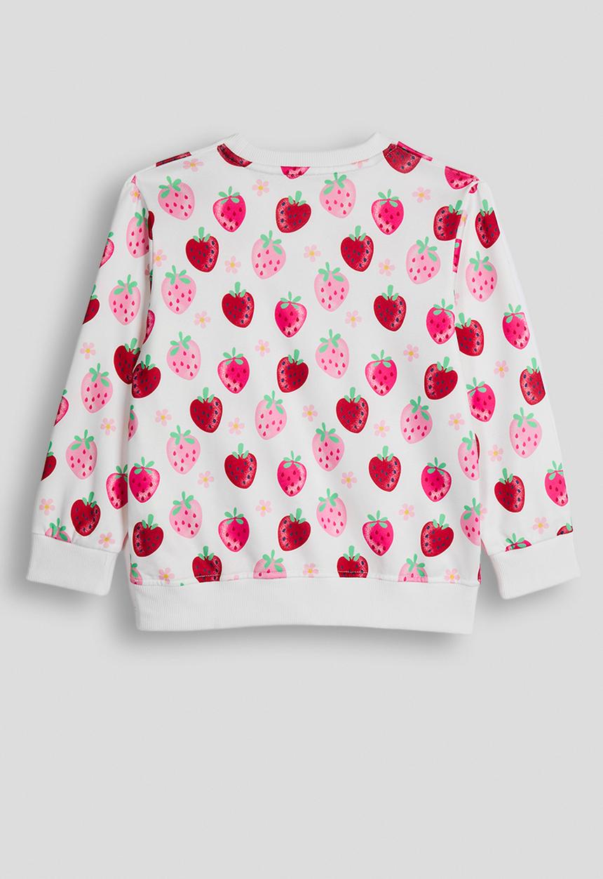 Pop Candy - All over print sweatshirt - white/strawberries