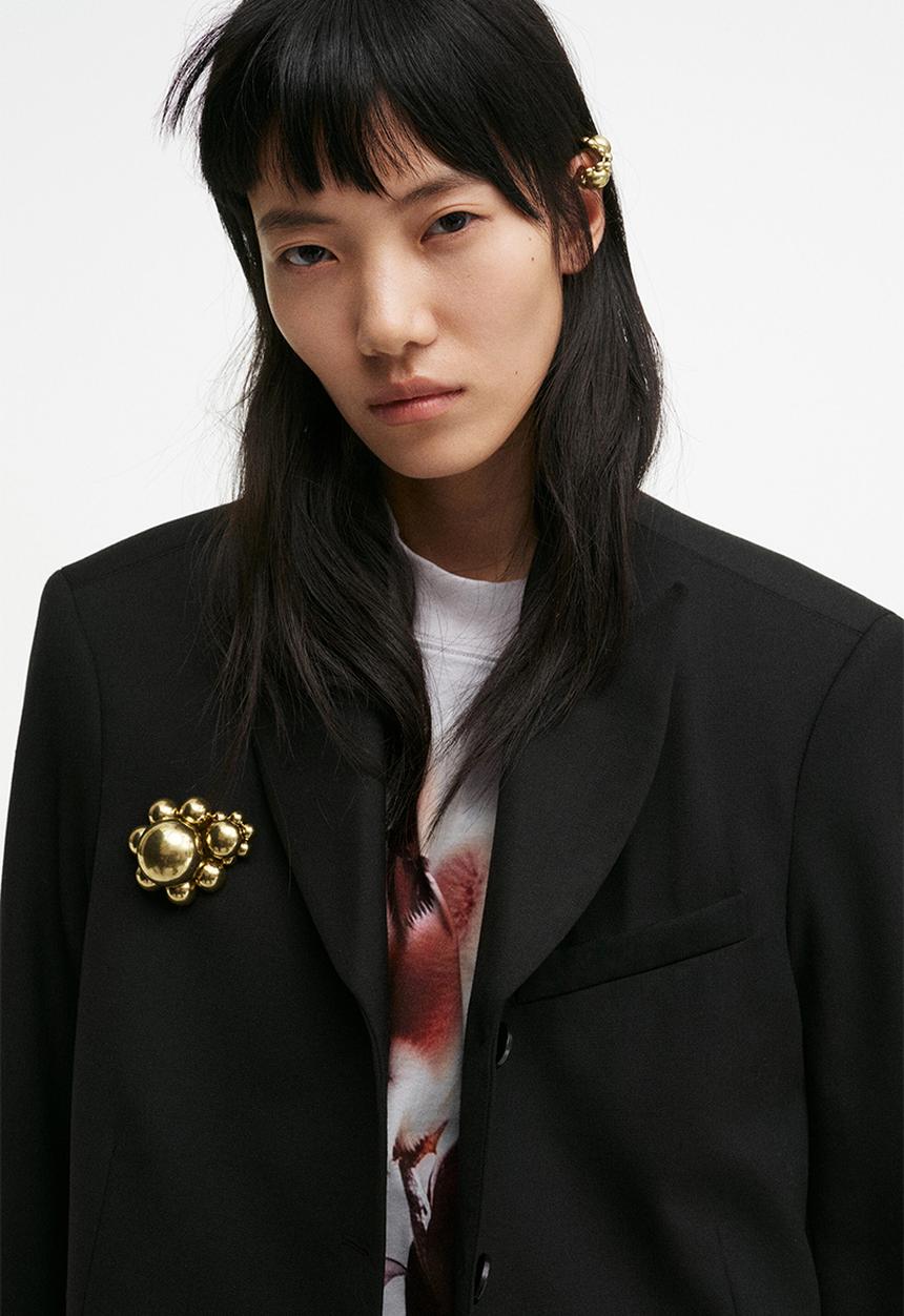 H&M - H&M Studio: Flower brooch - gold-coloured