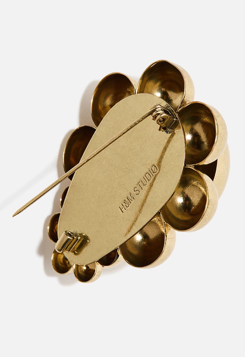 H&M - H&M Studio: Flower brooch - gold-coloured