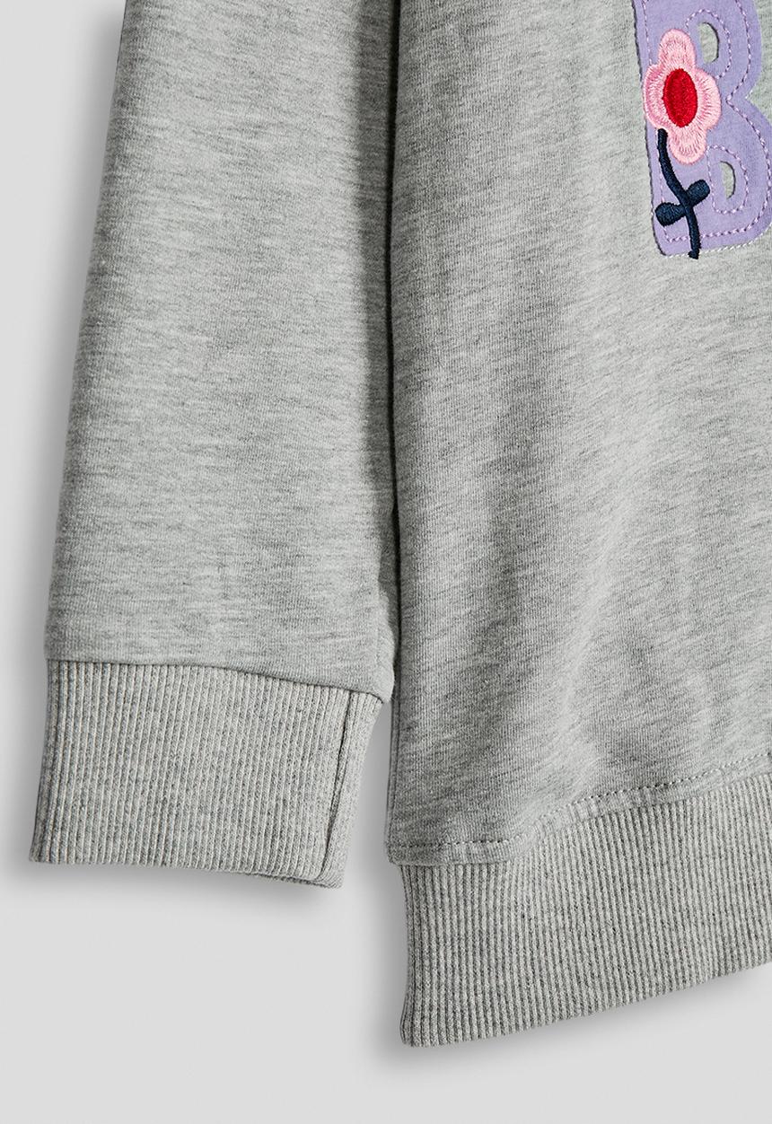 Pop Candy - Sweatshirt with applique slogan - grey/rainbow