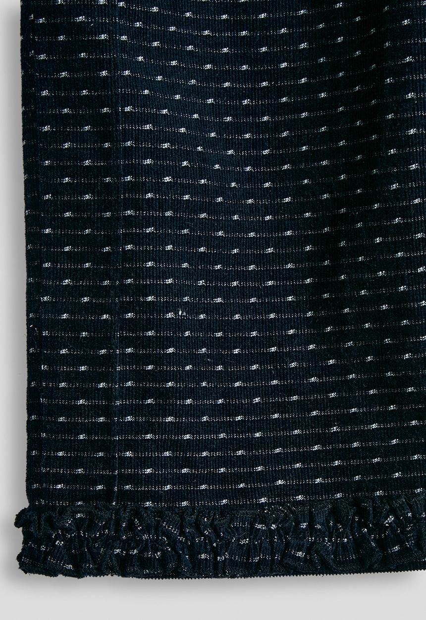 Pop Candy - Frilled wide leg pants - navy