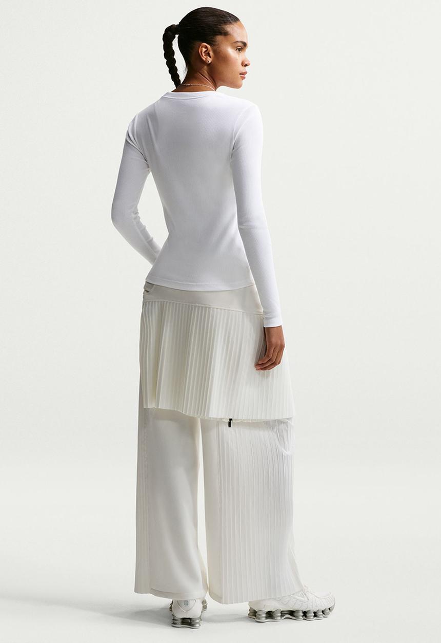Nike - W Nsw Long Sleeve Tee Rib Tight - White/Black