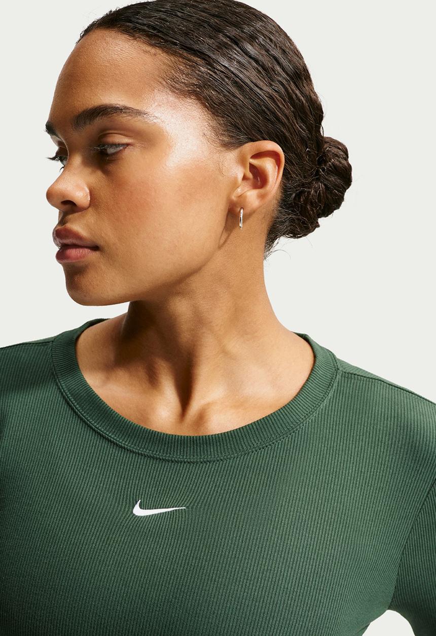 Nike - W Nsw Long Sleeve Tee Rib Tight - Green