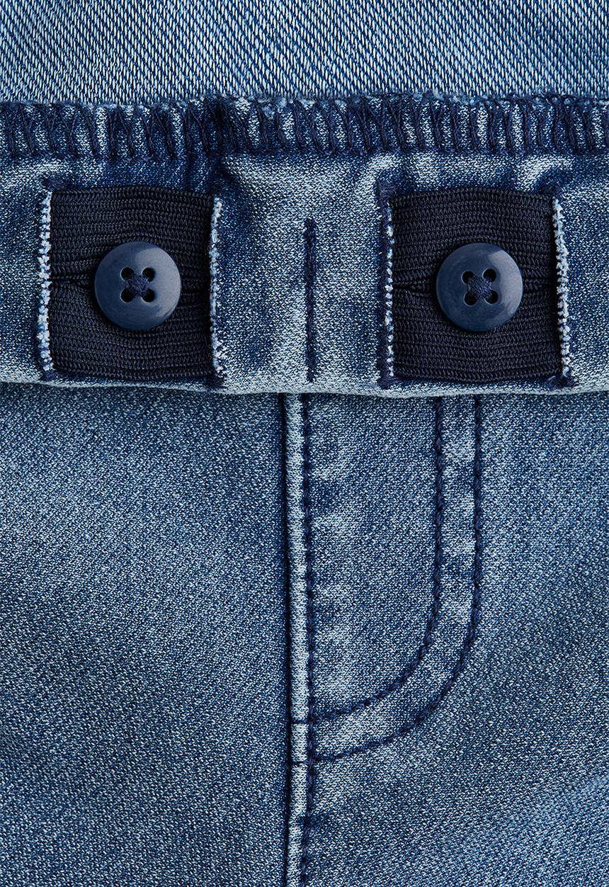 H&M - Wide denim-look trousers - light denim blue/hearts 