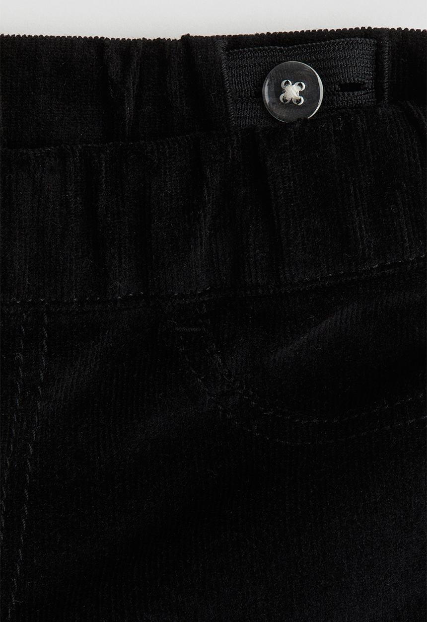 H&M - Flared corduroy treggings - black