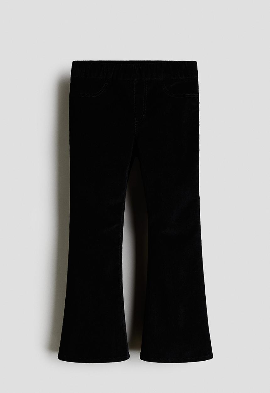 H&M - Flared corduroy treggings - black