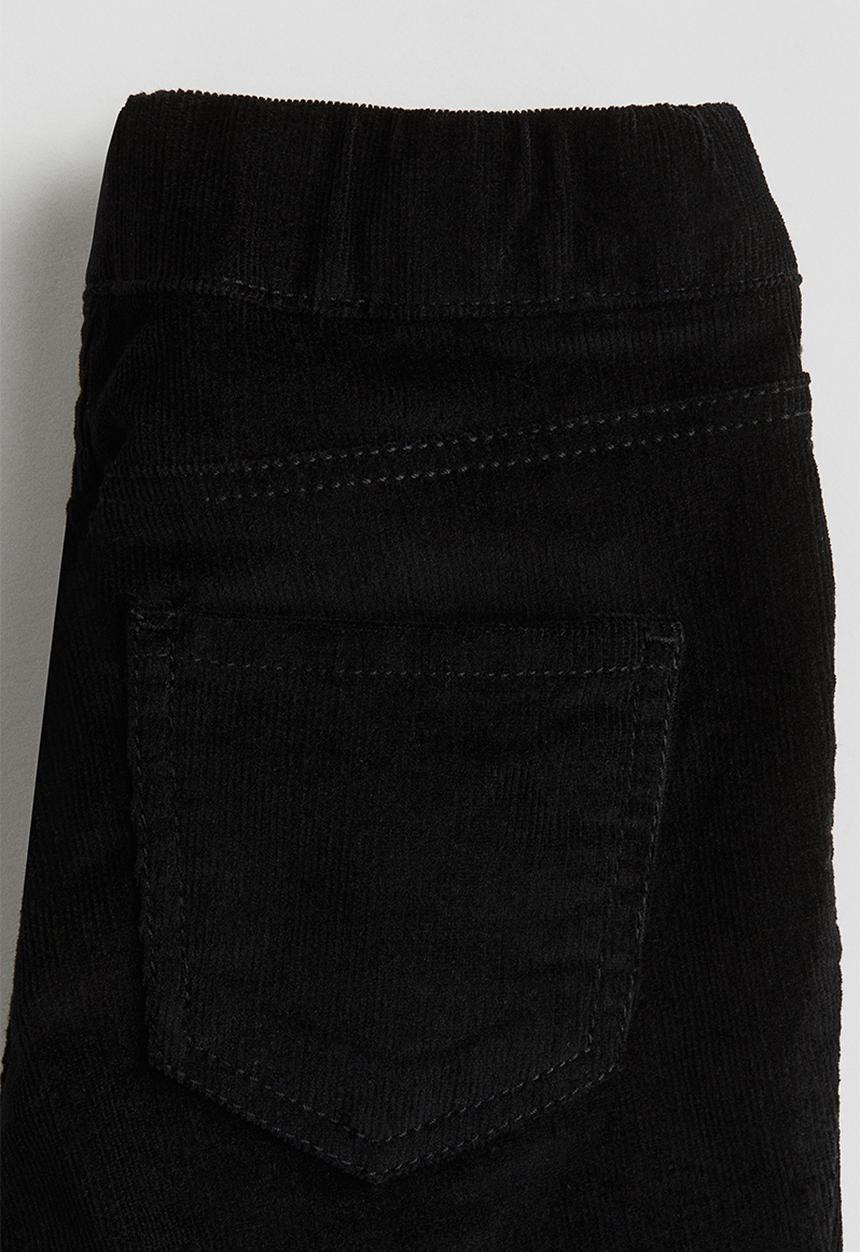H&M - Flared corduroy treggings - black