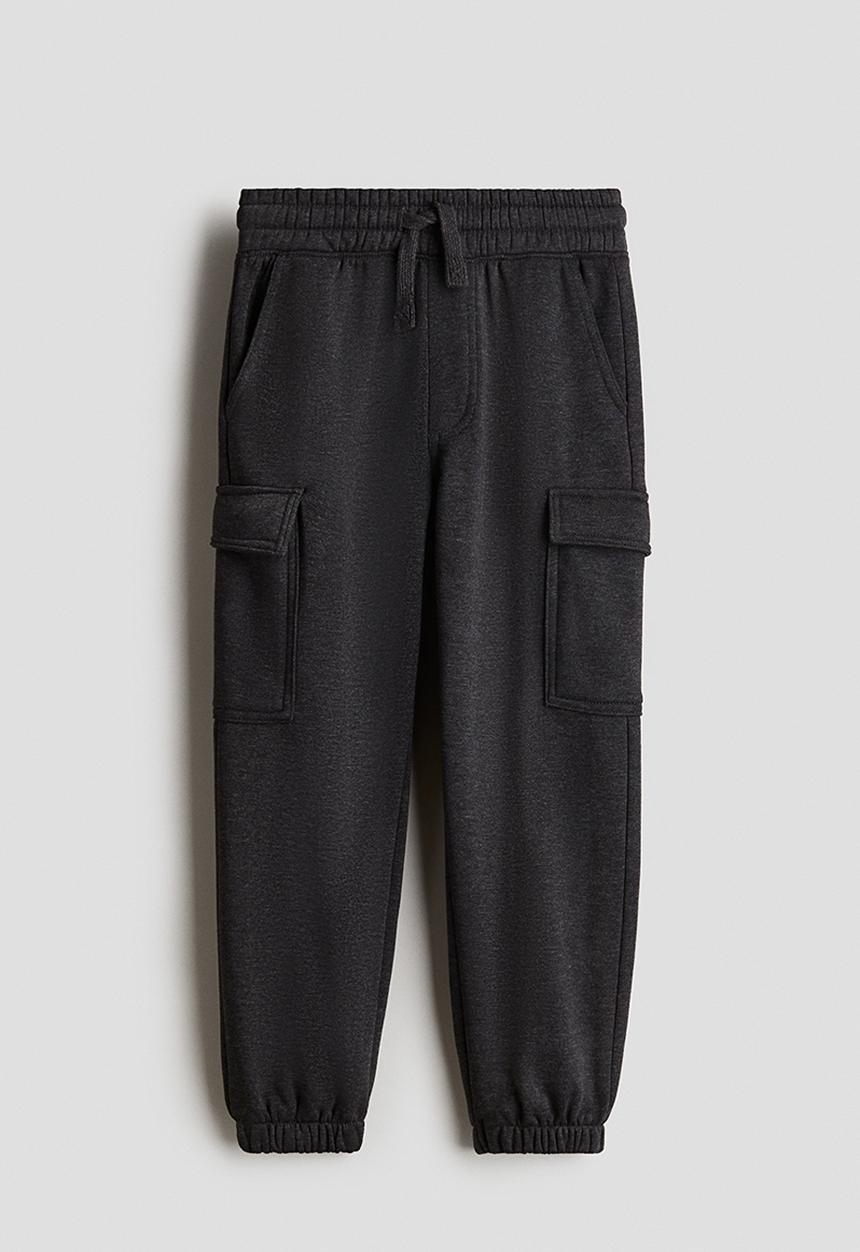 H&M - Cargo joggers - dark grey marl 