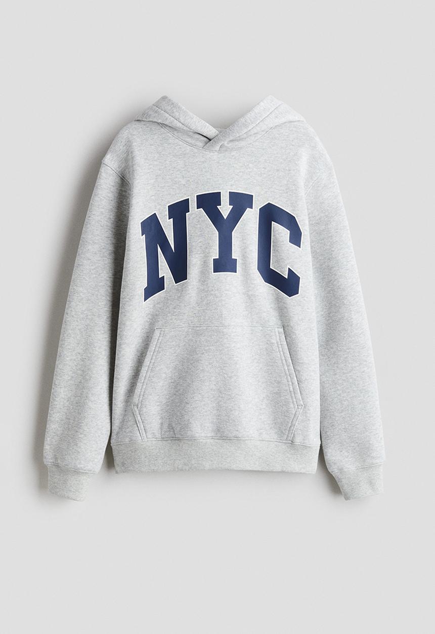 H&M - Hoodie - light grey marl/nyc