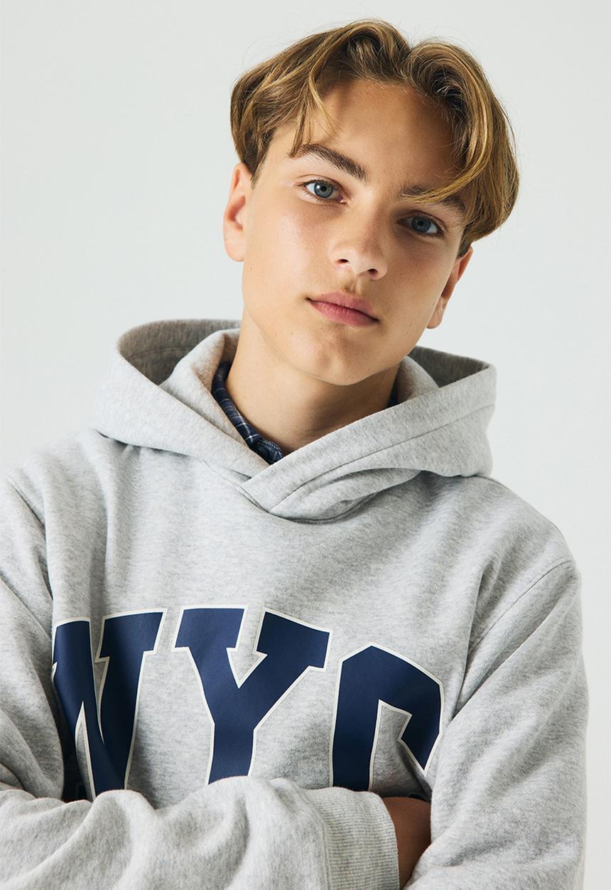 H&M - Hoodie - light grey marl/nyc