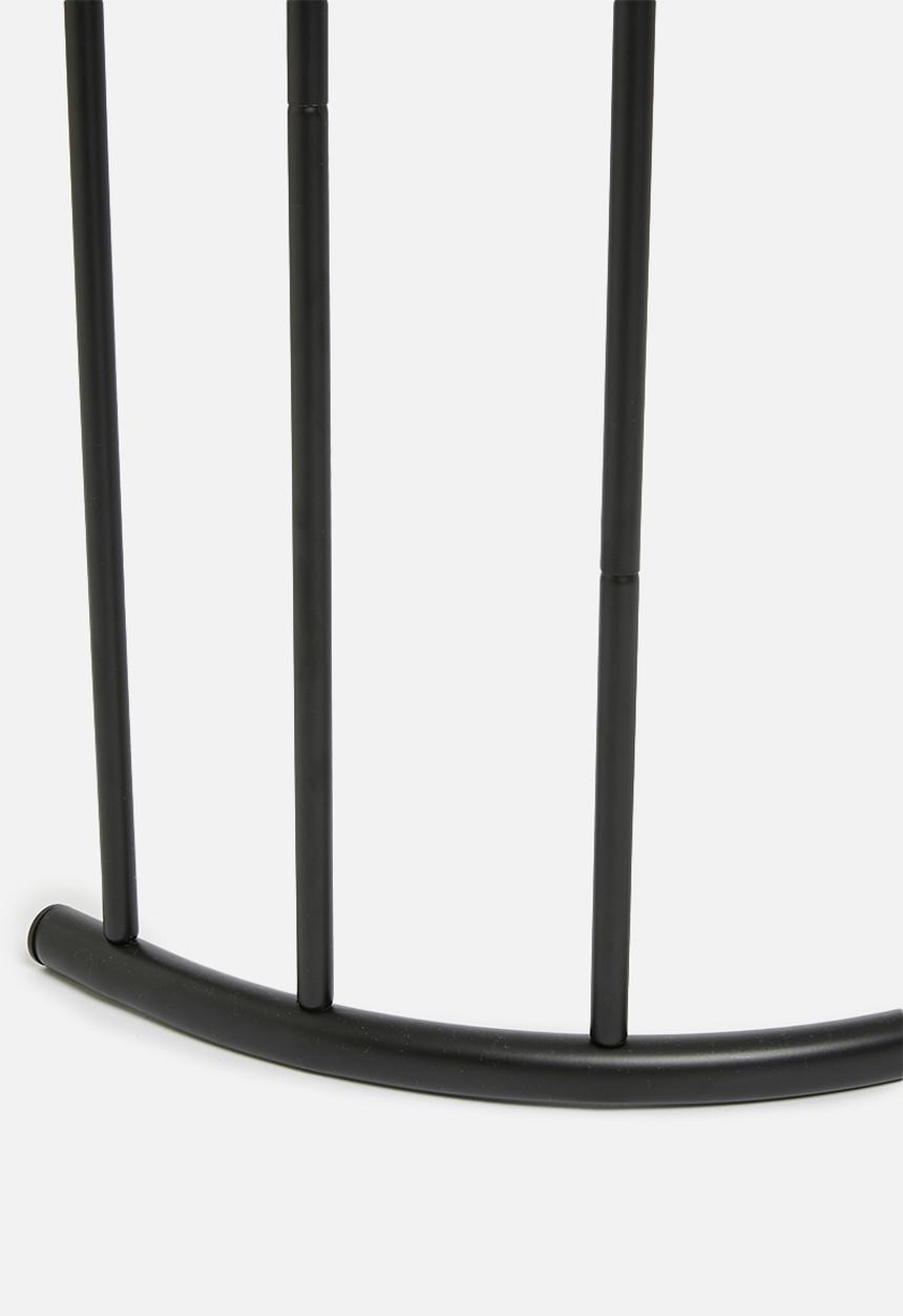 Bathroom Solutions - Powder Coated Metal Towel Rack - Black