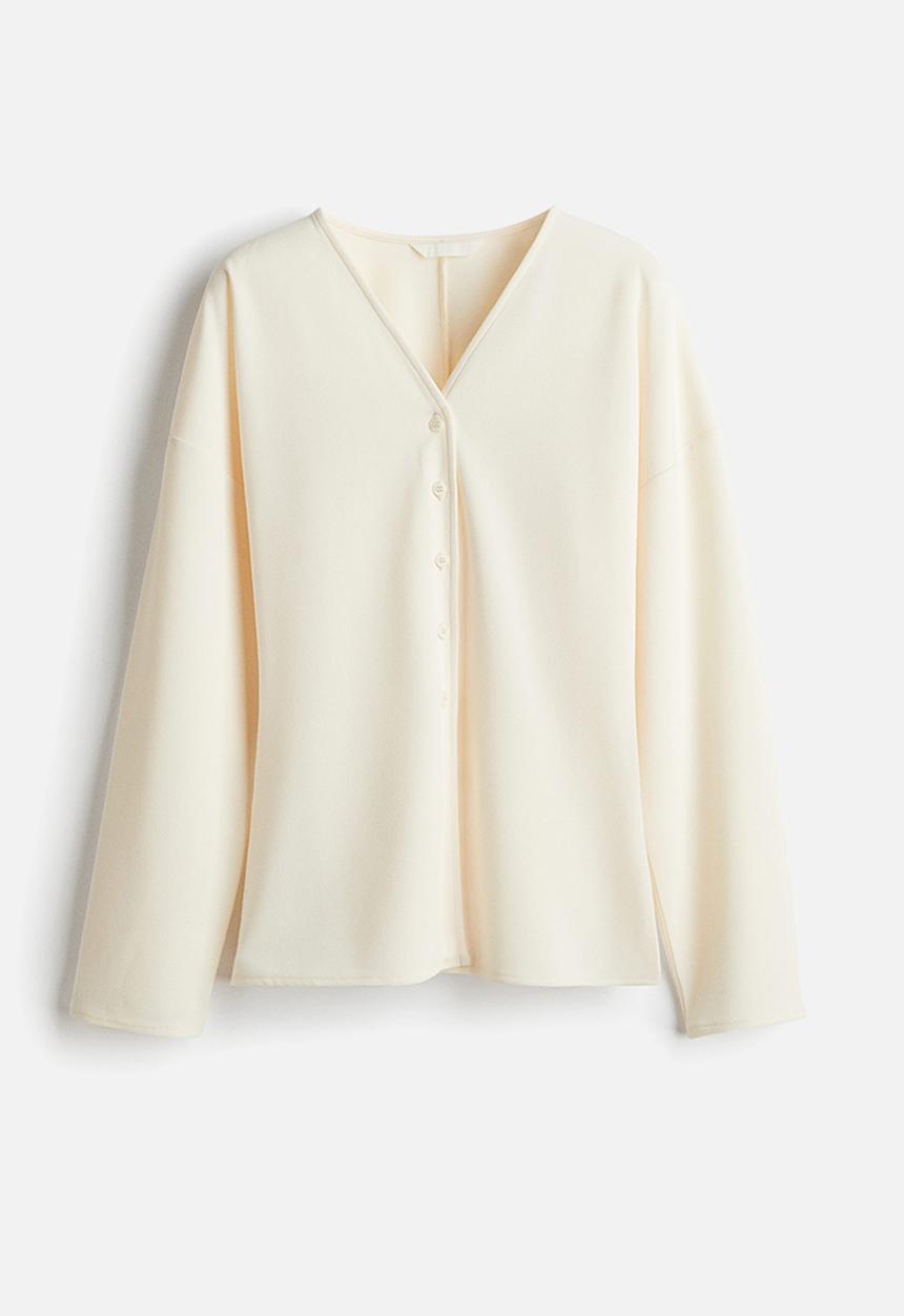 H&M - Button-front top - cream