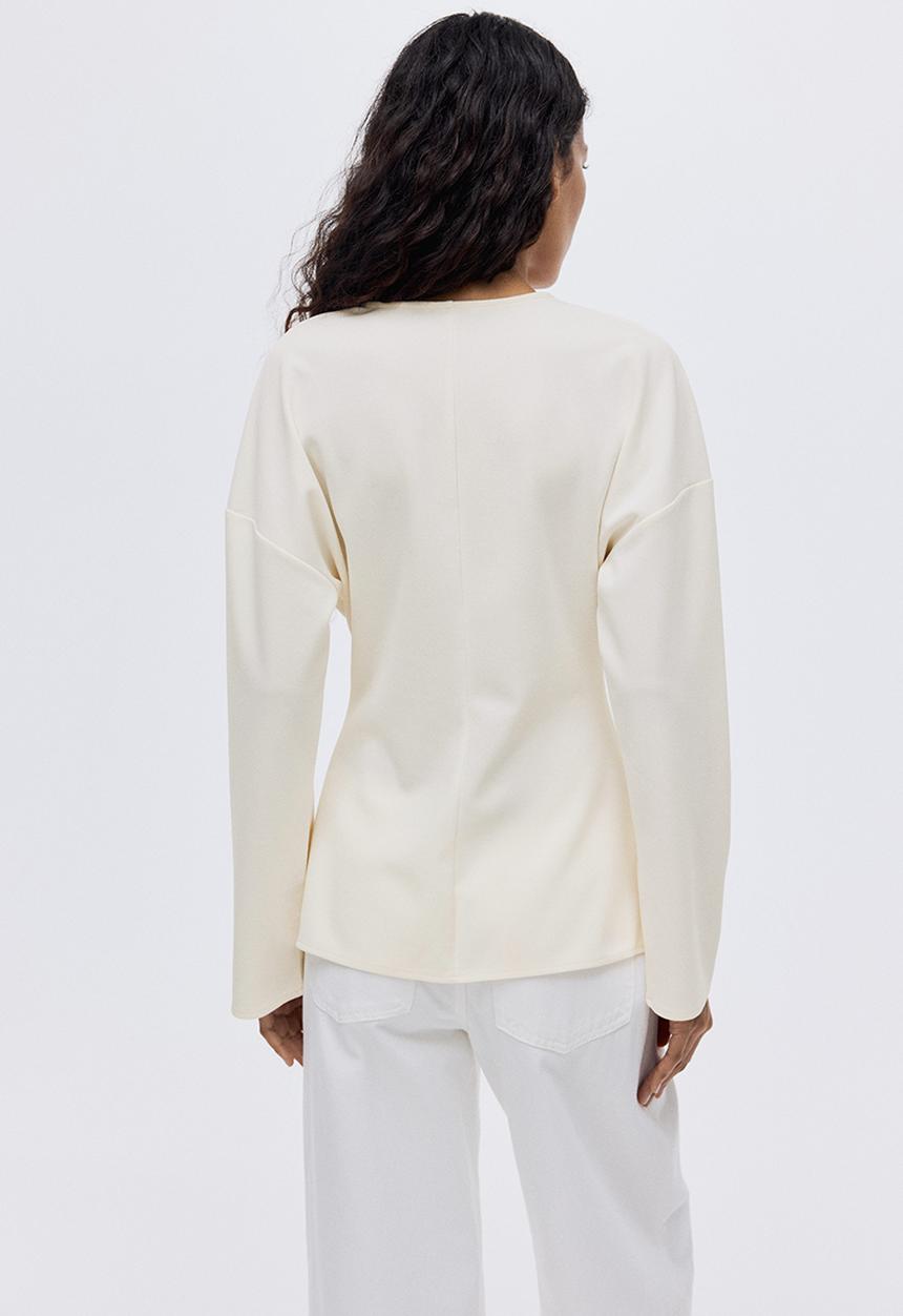 H&M - Button-front top - cream