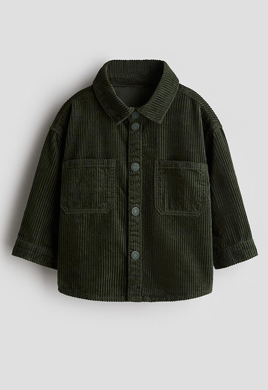 H&M - Cotton corduroy shirt - dark green 