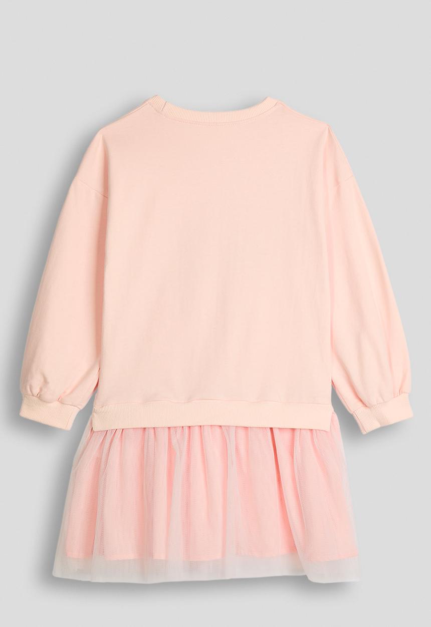 Pop Candy - Tulle bottom sweater dress - pink/bunnies