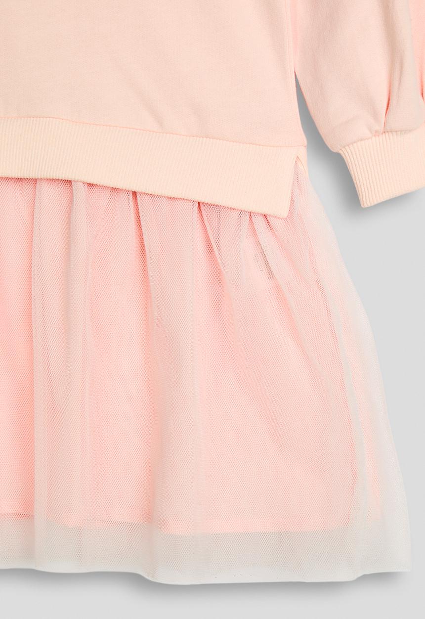 Pop Candy - Tulle bottom sweater dress - pink/bunnies
