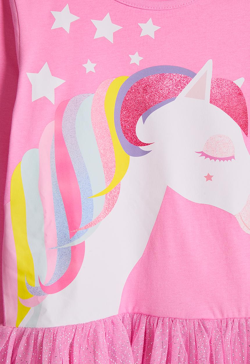 Pop Candy - Gathered hem sweater dress - pink/pony