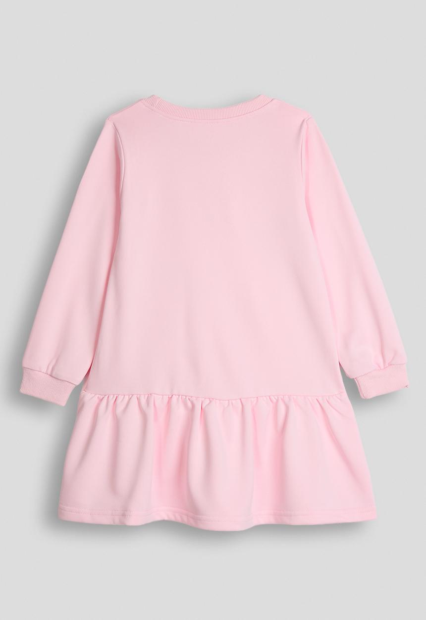 Pop Candy - Bow applique sweatshirt dress - pink/bow