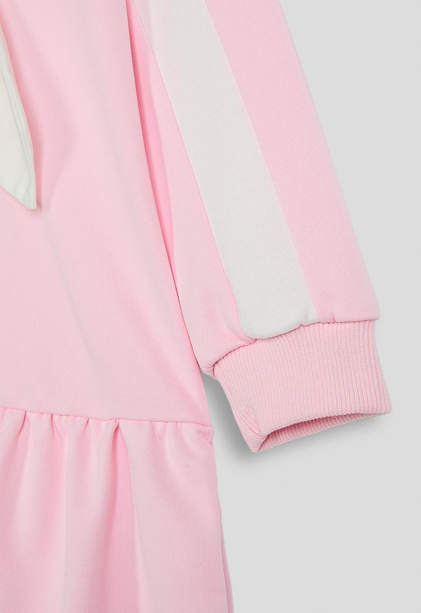 Pop Candy - Bow applique sweatshirt dress - pink/bow