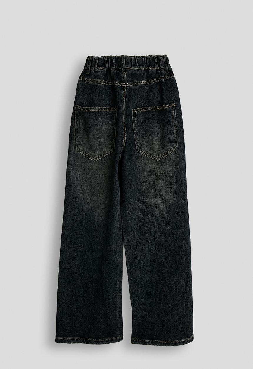 Pop Candy - Wide leg denim jeans - dark grey