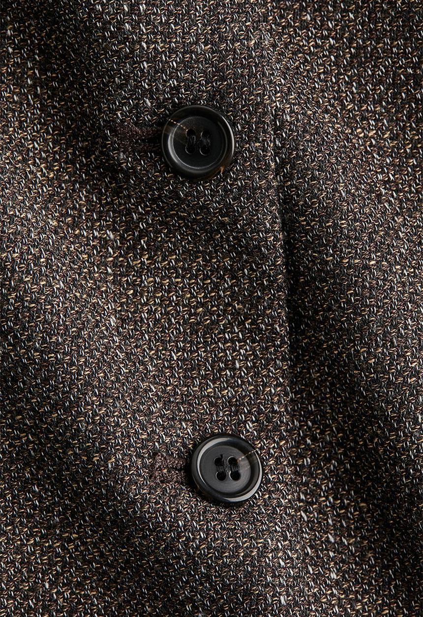 H&M - Long waistcoat - dark brown marl 