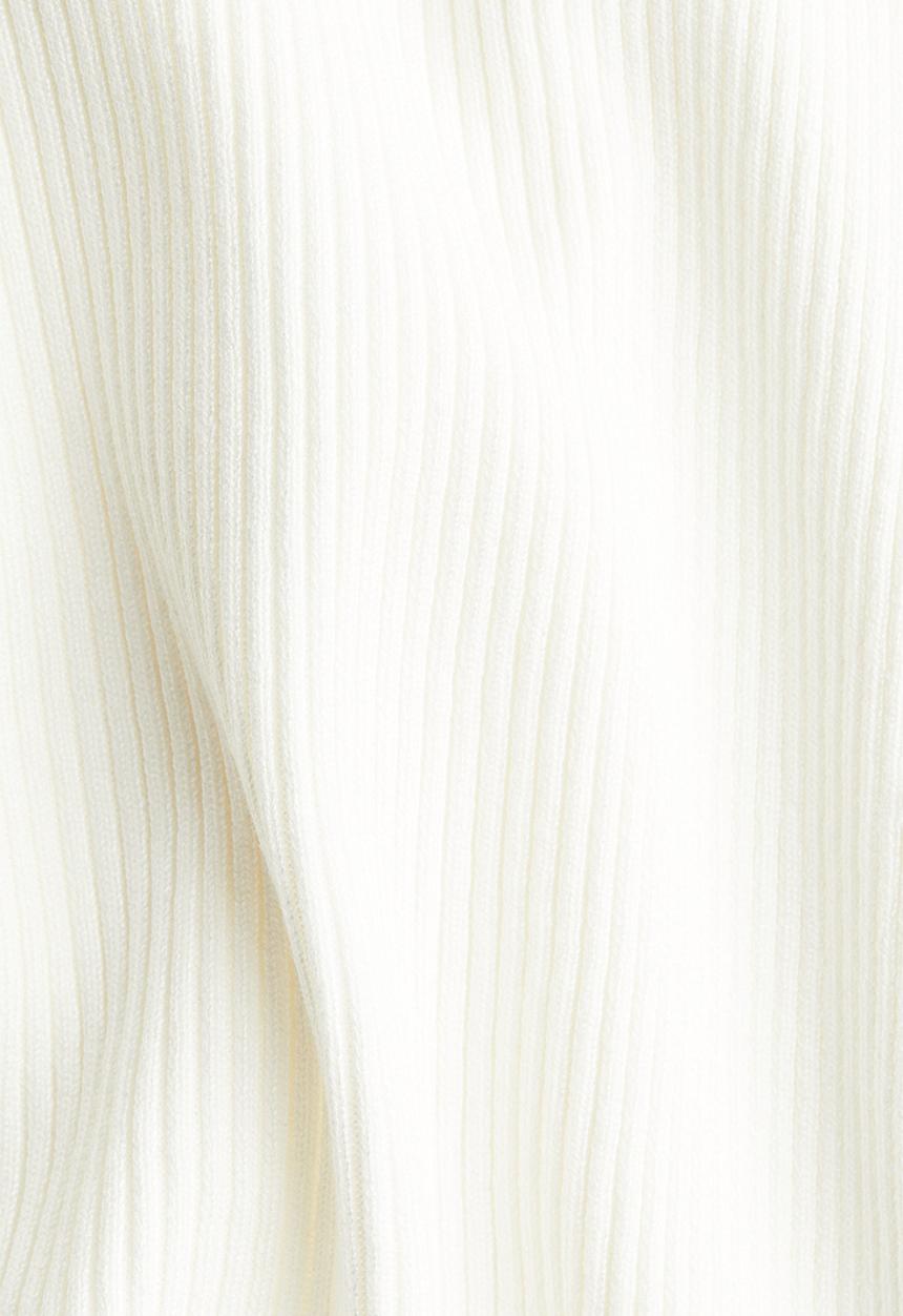 H&M - Rib-knit off-the-shoulder top - white