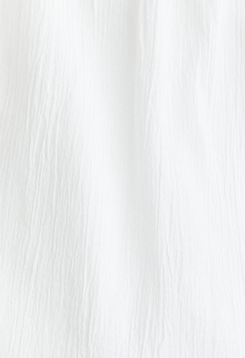 H&M - Crinkled cotton dress - white